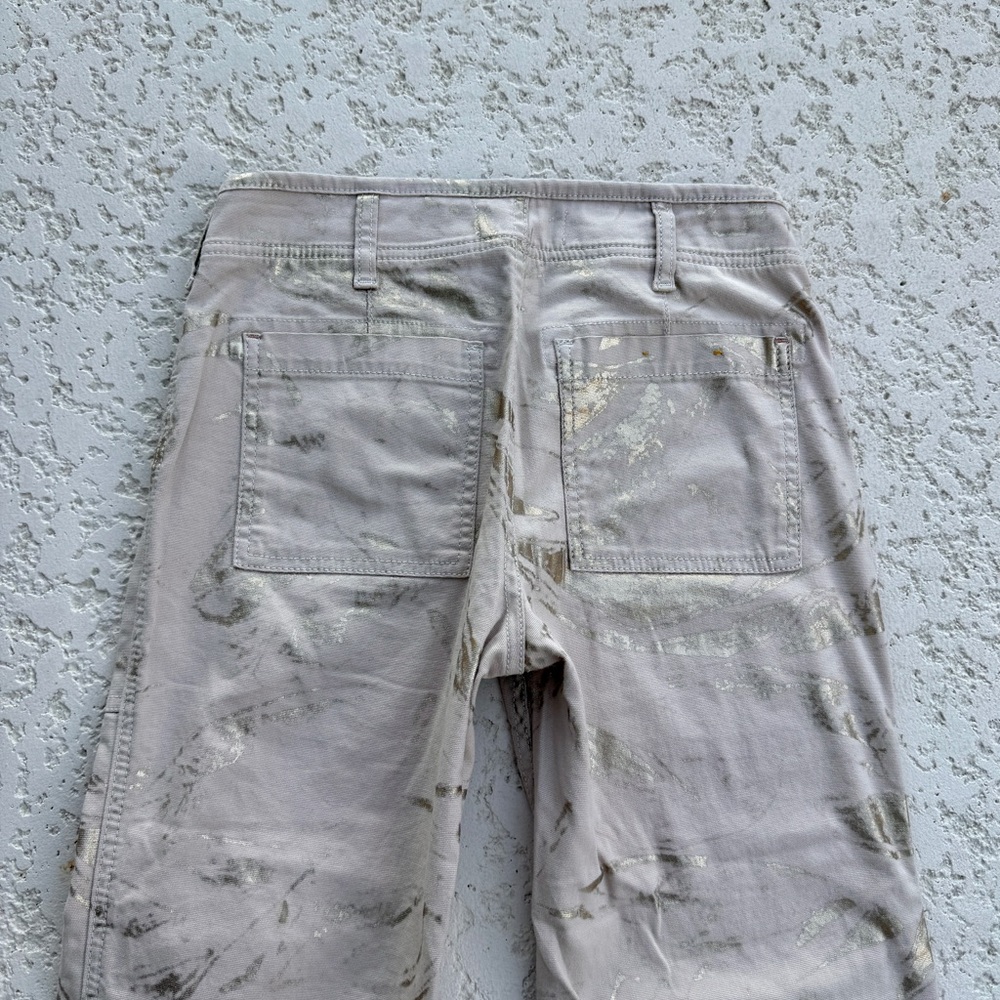ANTHROPOLOGIE The Wanderer Womens Pants Size 25 Tan Gold Painted Straight NWOT - Picture 6 of 11